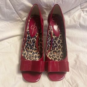 Jessica Simpson high heels color red